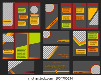 Diseño de diseño de plantilla de folleto, informe anual, perfil de empresa. Plantilla de diseño colorida.