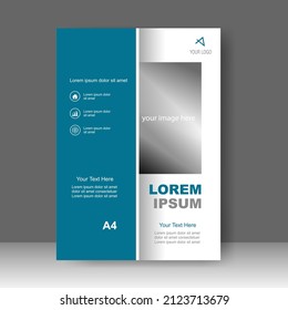 Broschüre Template Layout Design. Geschäftsbericht, Poster, Katalog, Corporate Business. Einfache Flugwerbung. Magazin. Vektorgrafik