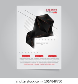 Brochure template layout design. Corporate business annual report, catalog, magazine, flyer mockup. Creative modern bright cover concept with triangles, geometric shapes