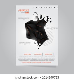 Brochure template layout design. Corporate business annual report, catalog, magazine, flyer mockup. Creative modern bright cover concept with triangles, geometric shapes