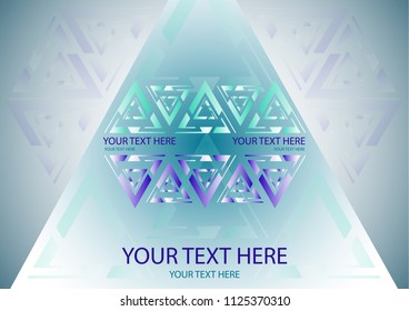 Brochure template layout design. Corporate business annual report, catalog, magazine. Creative modern bright cover concept with triangles, geometric shapes