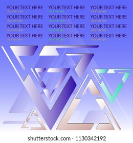 Brochure template layout design. Corporate business annual report, catalog, magazine. Creative modern bright cover concept with triangles, geometric shapes