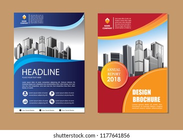 Diseño de diseño de plantilla de folleto. Informe anual del negocio empresarial, catálogo, revista, volante