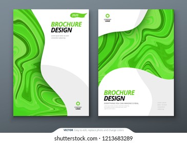Brochure template layout design. Corporate business annual report, catalog, magazine, flyer mockup. Creative modern bright concept with marble background. Vector