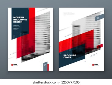 Brochure Template Layout Design. Corporate Business Annual Report, Catalog, Magazine, Flyer Mockup. Creative Modern Bright Concept Dynamic Shape
