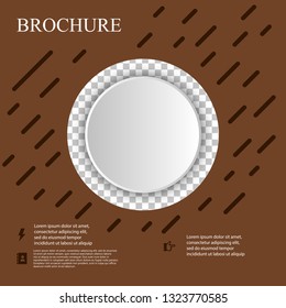 Brochure template layout design. Corporate business annual report, catalog, magazine, flyer mockup. Creative modern bright concept circle round shape
