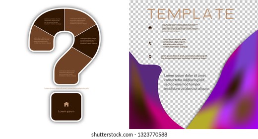 Brochure template layout design. Corporate business annual report, catalog, magazine, flyer mockup. Creative modern bright concept circle round shape