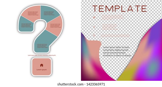 Brochure template layout design. Corporate business annual report, catalog, magazine, flyer mockup. Creative modern bright concept circle round shape