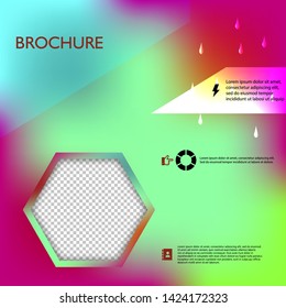 Brochure template layout design. Corporate business annual report, catalog, magazine, flyer mockup. Creative modern bright concept circle round shape