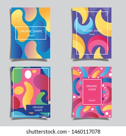 Brochure template layout design. Corporate business annual report, catalog, magazine, flyer mockup. Creative modern bright concept circle round shape