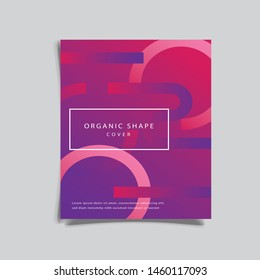 Brochure template layout design. Corporate business annual report, catalog, magazine, flyer mockup. Creative modern bright concept circle round shape