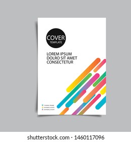 Brochure template layout design. Corporate business annual report, catalog, magazine, flyer mockup. Creative modern bright concept circle round shape