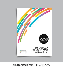 Brochure template layout design. Corporate business annual report, catalog, magazine, flyer mockup. Creative modern bright concept circle round shape