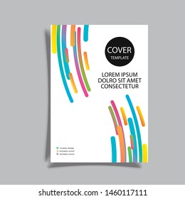 Brochure template layout design. Corporate business annual report, catalog, magazine, flyer mockup. Creative modern bright concept circle round shape