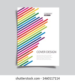 Brochure template layout design. Corporate business annual report, catalog, magazine, flyer mockup. Creative modern bright concept circle round shape
