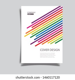Brochure template layout design. Corporate business annual report, catalog, magazine, flyer mockup. Creative modern bright concept circle round shape