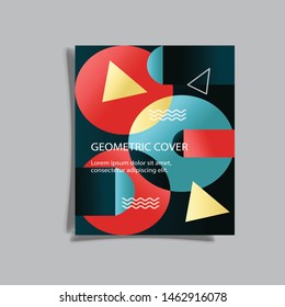 Brochure template layout design. Corporate business annual report, catalog, magazine, flyer mockup. Creative modern bright concept circle round shape