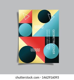 Brochure template layout design. Corporate business annual report, catalog, magazine, flyer mockup. Creative modern bright concept circle round shape