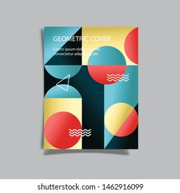 Brochure template layout design. Corporate business annual report, catalog, magazine, flyer mockup. Creative modern bright concept circle round shape