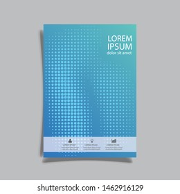 Brochure template layout design. Corporate business annual report, catalog, magazine, flyer mockup. Creative modern bright concept circle round shape