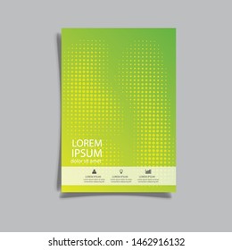 Brochure template layout design. Corporate business annual report, catalog, magazine, flyer mockup. Creative modern bright concept circle round shape
