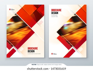 Brochure template layout design. Corporate business annual report, catalog, magazine, flyer mockup. Creative modern bright concept with square shapes