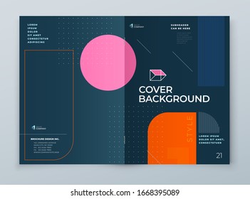 Brochure template layout design. Corporate business annual report, catalog, magazine, flyer mockup. Creative modern background concept in abstract flat style shape
