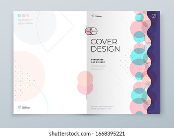 Brochure template layout design. Corporate business annual report, catalog, magazine, flyer mockup. Creative modern background concept in abstract flat style shape