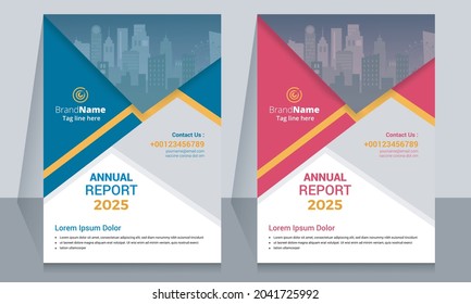 Brochure template layout design. Corporate business annual report, catalog, magazine, flyer mockup template design.