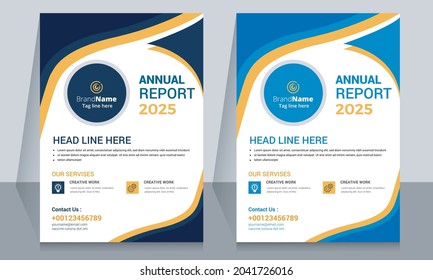 Brochure template layout design. Corporate business annual report, catalog, magazine, flyer mockup template design.