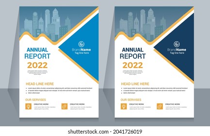 Brochure template layout design. Corporate business annual report, catalog, magazine, flyer mockup template design.