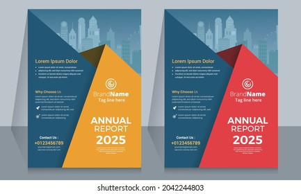 Brochure template layout design. Corporate business annual report, catalog, magazine, flyer template design.