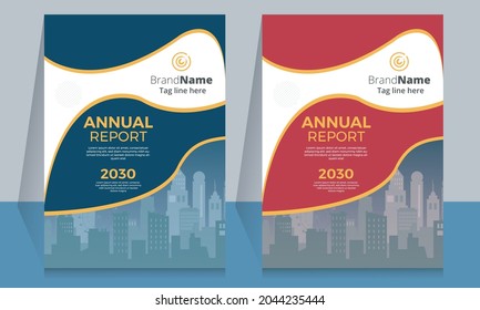 Brochure template layout design. Corporate business annual report, catalog, magazine, flyer template design.