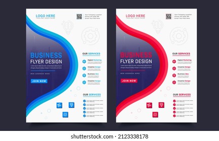 Brochure template layout design. Corporate business annual report, catalog, magazine mockup. Layout with modern orange elements and urban style photo. Creative poster, booklet, flyer or banner concept