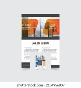 Brochure template layout design. Corporate business annual report, catalog, magazine, flyer mockup.