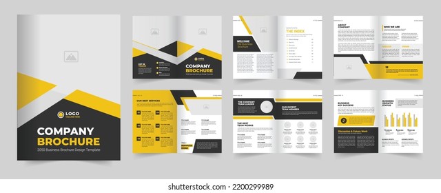 Brochure Template Layout Design Or  Corporate  Minimal Multi Page Business Brochure Template Design 