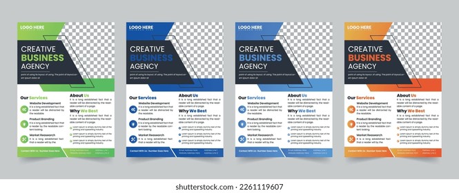 Brochure template layout design. Corporate business annual report, catalog, magazine, flyer mockup. Creative modern bright concept circle round shape