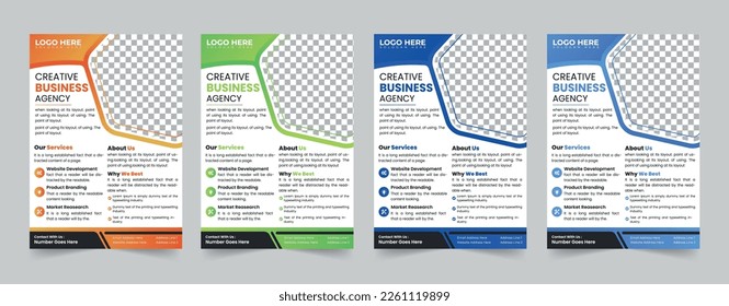 Brochure template layout design. Corporate business annual report, catalog, magazine, flyer mockup. Creative modern bright concept circle round shape