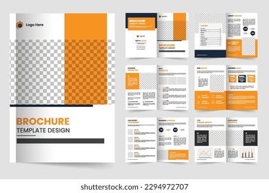 Brochure template layout design and corporate minimal multipage brochure template design