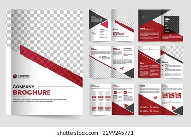 Brochure template layout design and corporate minimal multipage brochure template design