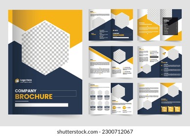 Brochure template layout design and corporate minimal multipage brochure template design