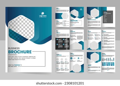 Brochure template layout design and corporate minimal multipage brochure template design