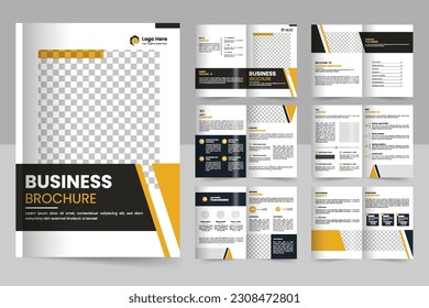 Brochure template layout design and corporate minimal multipage brochure template design