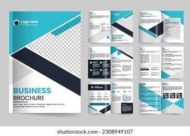 Brochure template layout design and corporate minimal multipage brochure template design