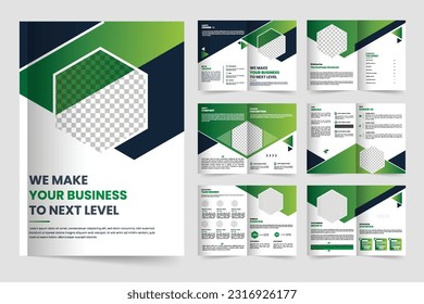 Brochure template layout design and corporate minimal multipage brochure template design