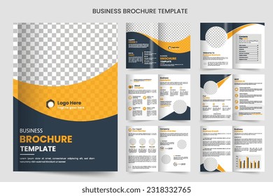 Brochure template layout design and corporate company profile multipage brochure template design