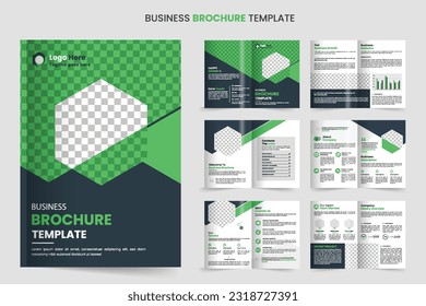 Diseño de diseño de plantillas de folleto y diseño de plantillas de folletos multipáginas mínimo corporativo