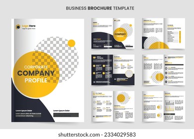 Brochure template layout design and corporate minimal multipage brochure template design