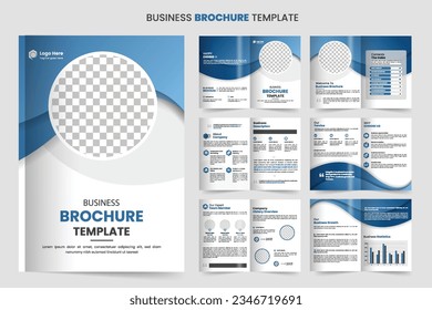 Brochure template layout design and corporate minimal multipage brochure template design