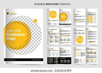 Diseño de diseño de plantillas de folleto y diseño de plantillas de folletos multipáginas mínimo corporativo